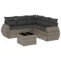Set mit 6 Gartenmöbeln und Kissen synthetisches Rattangrau von , Gartensets - Ref: Foro24-3253697, Preis: 400,44 €, Rabatt: %