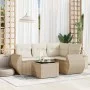 Set Gartensofas mit Kissen 5 Stück synthetisches Rattan beige von , Gartensets - Ref: Foro24-3253655, Preis: 412,36 €, Rabatt: %