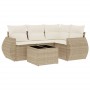 Set Gartensofas mit Kissen 5 Stück synthetisches Rattan beige von , Gartensets - Ref: Foro24-3253655, Preis: 405,46 €, Rabatt: %