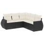 5-teiliges Gartenmöbel-Set und Kissen aus synthetischem Rattan schwarz von , Gartensets - Ref: Foro24-3253683, Preis: 341,30 ...