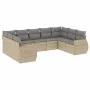 9-piece garden sofa set with beige synthetic rattan cushions by , Garden sets - Ref: Foro24-3254136, Price: 609,08 €, Discoun...