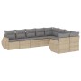 Set mit 9 Gartensofas mit beigen Kissen aus synthetischem Rattan von , Gartensets - Ref: Foro24-3254176, Preis: 617,37 €, Rab...