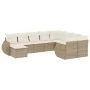 Set Gartensofas mit beigen Kissen 10 Stück synthetisches Rattan von , Gartensets - Ref: Foro24-3254195, Preis: 723,07 €, Raba...