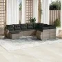 Garden sofa set 10 pieces with gray synthetic rattan cushions by , Garden sets - Ref: Foro24-3254197, Price: 629,95 €, Discou...