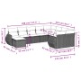 Garden sofa set 10 pieces with gray synthetic rattan cushions by , Garden sets - Ref: Foro24-3254197, Price: 629,24 €, Discou...