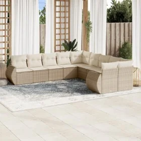 Garden sofa set with beige cushions 10 pieces synthetic rattan by , Garden sets - Ref: Foro24-3254245, Price: 692,28 €, Disco...