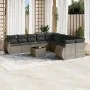Set de sofás de jardín 10 pzas con cojines ratán sintético gris de , Conjuntos de jardín - Ref: Foro24-3254247, Precio: 629,8...