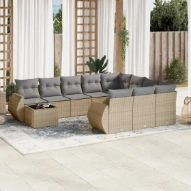 Garden sofa set 11 pieces with beige synthetic rattan cushions by , Garden sets - Ref: Foro24-3254266, Price: 738,73 €, Disco...