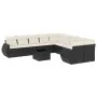 Set mit 11 Stück Gartensofas und Kissen synthetisches Rattan schwarz von , Gartensets - Ref: Foro24-3254253, Preis: 710,57 €,...