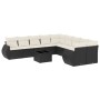 Set mit 11 Stück Gartensofas und Kissen synthetisches Rattan schwarz von , Gartensets - Ref: Foro24-3254253, Preis: 708,33 €,...