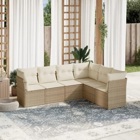 Juego de sofás jardín con cojines 6 pzas ratán sintético beige von , Gartensets - Ref: Foro24-3217678, Preis: 409,08 €, Rabat...
