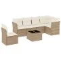 7-piece garden sofa set and beige synthetic rattan cushions by , Garden sets - Ref: Foro24-3217708, Price: 459,03 €, Discount: %