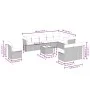 Garden sofa set 11 pieces and black synthetic rattan cushions by , Garden sets - Ref: Foro24-3217805, Price: 676,35 €, Discou...