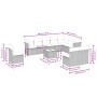 Set mit 11 Stück Gartensofas und Kissen synthetisches Rattan schwarz von , Gartensets - Ref: Foro24-3217805, Preis: 660,82 €,...