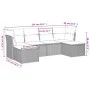 6-piece garden sofa set with black synthetic rattan cushions by , Garden sets - Ref: Foro24-3218006, Price: 328,67 €, Discoun...
