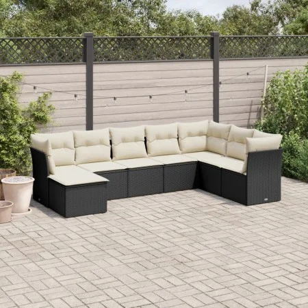8-piece garden sofa set with black synthetic rattan cushions by , Garden sets - Ref: Foro24-3218046, Price: 451,67 €, Discoun...
