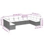 Set de sofás de jardín 10 pzas cojines ratán sintético negro de , Conjuntos de jardín - Ref: Foro24-3218086, Precio: 503,67 €...