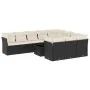 Garden sofa set 11 pieces and black synthetic rattan cushions by , Garden sets - Ref: Foro24-3218226, Price: 650,97 €, Discou...