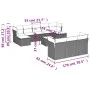 Garden sofa set 11 pieces and black synthetic rattan cushions by , Garden sets - Ref: Foro24-3218335, Price: 655,70 €, Discou...