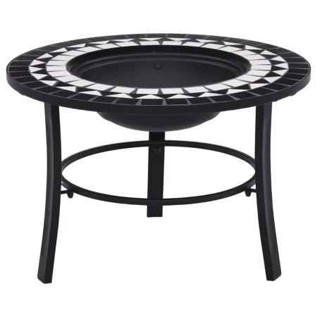 vidaXl Brasero de mosaico cerámica negro y blanco 68 cm de vidaXL, Chimeneas - Ref: Foro24-46721, Precio: 69,02 €, Descuento: %