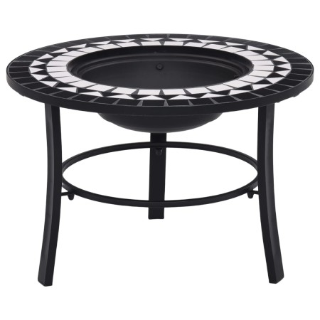 vidaXl Brasero de mosaico cerámica negro y blanco 68 cm by vidaXL, Chimneys - Ref: Foro24-46721, Price: 69,60 €, Discount: %
