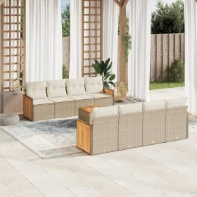 9-piece garden sofa set with beige synthetic rattan cushions by , Garden sets - Ref: Foro24-3227500, Price: 609,27 €, Discoun...