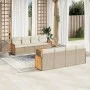 9-piece garden sofa set with beige synthetic rattan cushions by , Garden sets - Ref: Foro24-3227500, Price: 609,27 €, Discoun...
