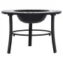 vidaXl Brasero de mosaico cerámica negro y blanco 68 cm de vidaXL, Chimeneas - Ref: Foro24-46721, Precio: 69,02 €, Descuento: %