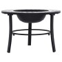 vidaXl Brasero de mosaico cerámica negro y blanco 68 cm by vidaXL, Chimneys - Ref: Foro24-46721, Price: 69,60 €, Discount: %