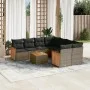 Set de muebles de jardín 9 pzas y cojines ratán sintético gris de , Conjuntos de jardín - Ref: Foro24-3227509, Precio: 544,12...