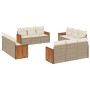 Garden sofa set 12 pieces and brown synthetic rattan cushions by , Garden sets - Ref: Foro24-3227514, Price: 802,21 €, Discou...
