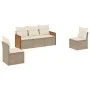 Set Gartensofas mit Kissen 5 Stück synthetisches Rattan beige von , Gartensets - Ref: Foro24-3227528, Preis: 339,90 €, Rabatt: %