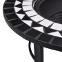 vidaXl Brasero de mosaico cerámica negro y blanco 68 cm de vidaXL, Chimeneas - Ref: Foro24-46721, Precio: 69,02 €, Descuento: %