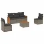 Set de muebles de jardín 6 pzas y cojines ratán sintético gris de , Conjuntos de jardín - Ref: Foro24-3227537, Precio: 347,42...