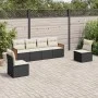 6-piece garden sofa set with black synthetic rattan cushions by , Garden sets - Ref: Foro24-3227540, Price: 345,48 €, Discoun...