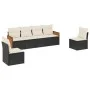 Set de sofás de jardín 6 piezas y cojines ratán sintético negro de , Conjuntos de jardín - Ref: Foro24-3227540, Precio: 345,4...