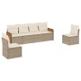 Set Gartensofas mit Kissen 6 Stück synthetisches Rattan beige von , Gartensets - Ref: Foro24-3227542, Preis: 360,12 €, Rabatt: %