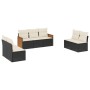 7-piece garden dining set with black synthetic rattan cushions by , Garden sets - Ref: Foro24-3227554, Price: 380,34 €, Disco...