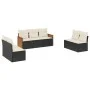 7-piece garden dining set with black synthetic rattan cushions by , Garden sets - Ref: Foro24-3227554, Price: 393,04 €, Disco...