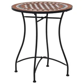 Brown ceramic mosaic bistro table 60 cm by vidaXL, Garden tables - Ref: Foro24-46713, Price: 78,36 €, Discount: %