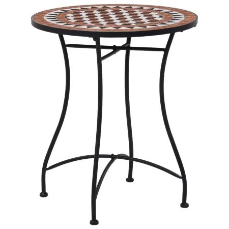 Mesa bistró de mosaico cerámica marrón 60 cm de vidaXL, Mesas de jardín - Ref: Foro24-46713, Precio: 79,56 €, Descuento: %