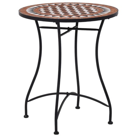 Mesa bistró de mosaico cerámica marrón 60 cm de vidaXL, Mesas de jardín - Ref: Foro24-46713, Precio: 83,66 €, Descuento: %