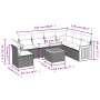 Set of 7-piece garden sofas and beige synthetic rattan cushions by , Garden sets - Ref: Foro24-3227703, Price: 424,69 €, Disc...