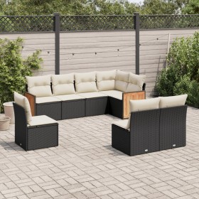 8-piece garden sofa set with black synthetic rattan cushions by , Garden sets - Ref: Foro24-3227722, Price: 445,51 €, Discoun...