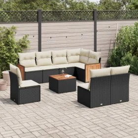 8-piece garden sofa set with black synthetic rattan cushions by , Garden sets - Ref: Foro24-3227729, Price: 510,33 €, Discoun...