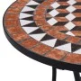 Mesa bistró de mosaico cerámica marrón 60 cm de vidaXL, Mesas de jardín - Ref: Foro24-46713, Precio: 79,56 €, Descuento: %