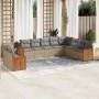 Set Gartensofas mit beigen Kissen 10 Stück synthetisches Rattan von , Gartensets - Ref: Foro24-3227795, Preis: 661,87 €, Raba...