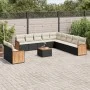 Garden sofa set 12 pieces with black synthetic rattan cushions by , Garden sets - Ref: Foro24-3227813, Price: 752,86 €, Disco...