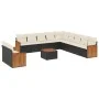 Garden sofa set 12 pieces with black synthetic rattan cushions by , Garden sets - Ref: Foro24-3227813, Price: 752,86 €, Disco...