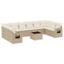 11-piece garden sofa set with beige synthetic rattan cushions by , Garden sets - Ref: Foro24-3220677, Price: 694,84 €, Discou...